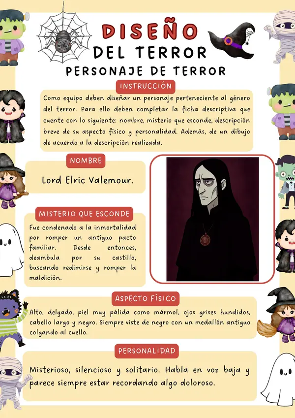 GUÍA PARA DISEÑAR PERSONAJES DE TERROR