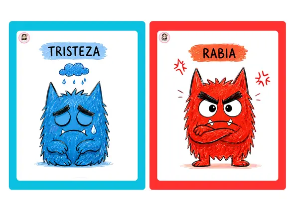 Cartelitos de las emociones – Monstruos de colores