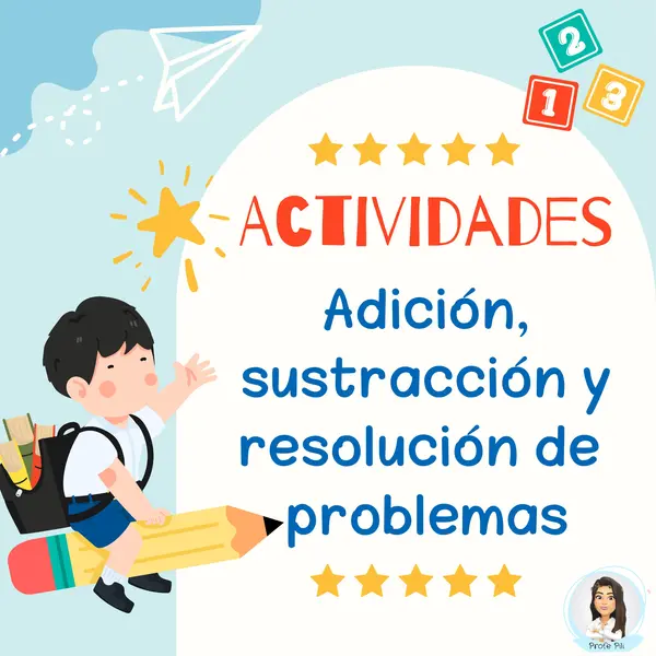 Libro de adición, sustracción y resolución de problemas 