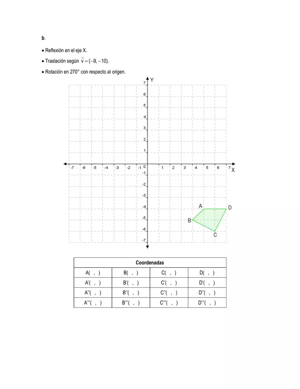 Guía  Transformaciones isométricas, OCTAVO BASICO, MATEMATICAS