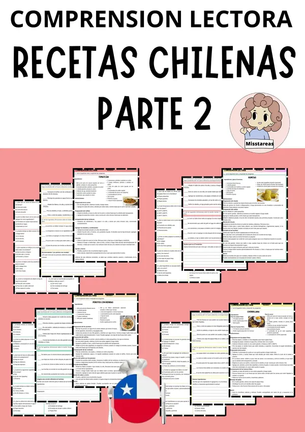 Lenguaje: Comprensión Lectora - Recetas Chilenas