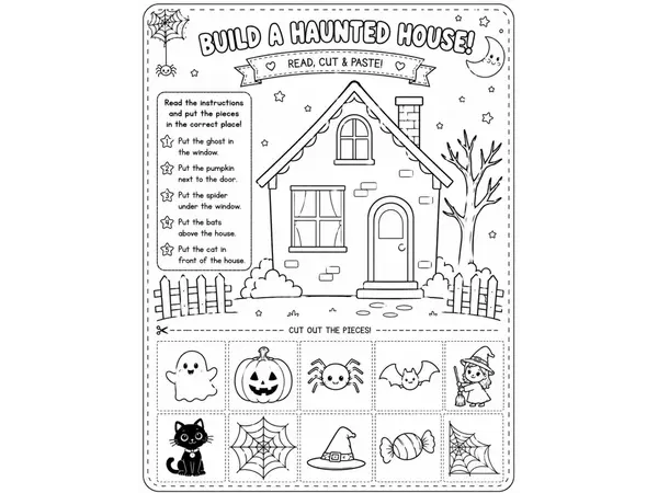 Build a Haunted House - Printable Cut Out