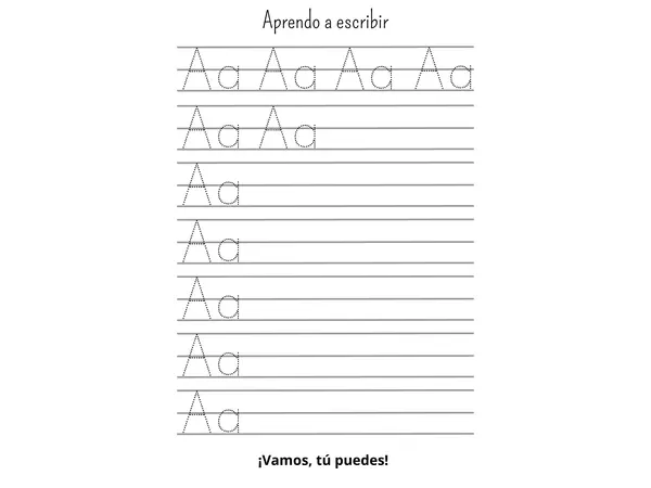 Caligrafía de Vocales