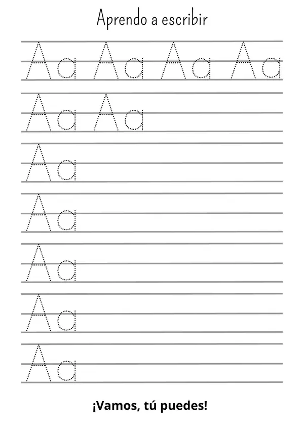 Caligrafía de Vocales