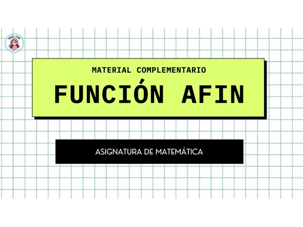 FUNCIÓN AFIN - PDF + PRESENTACION LINK