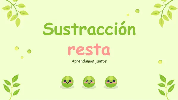 sustracciones 1º y 2º básico