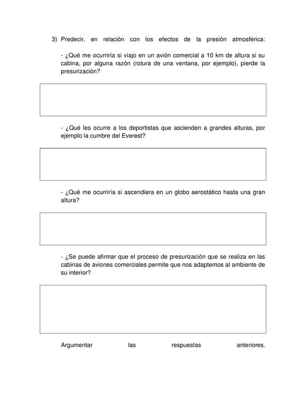 Explorando la Presión: Aviones, Altitudes, naturales, septimo