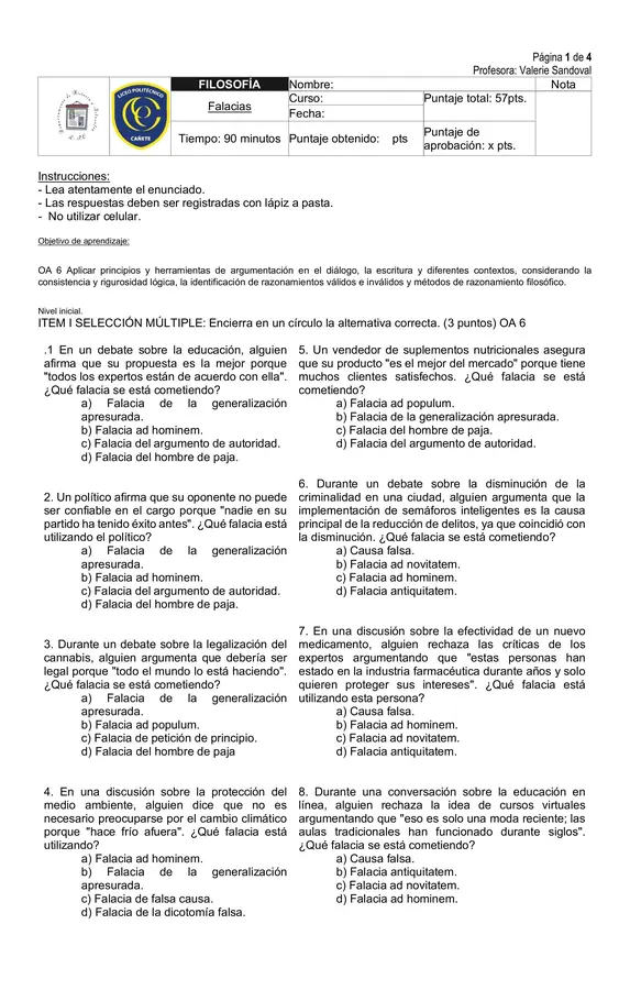 Prueba falacias