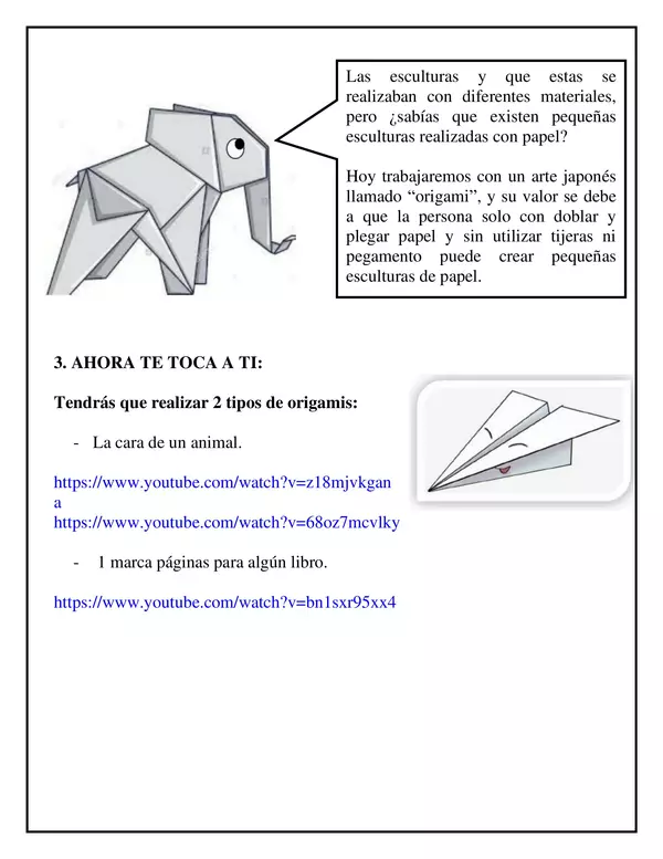 Artes visuales - Origami- 1° básico