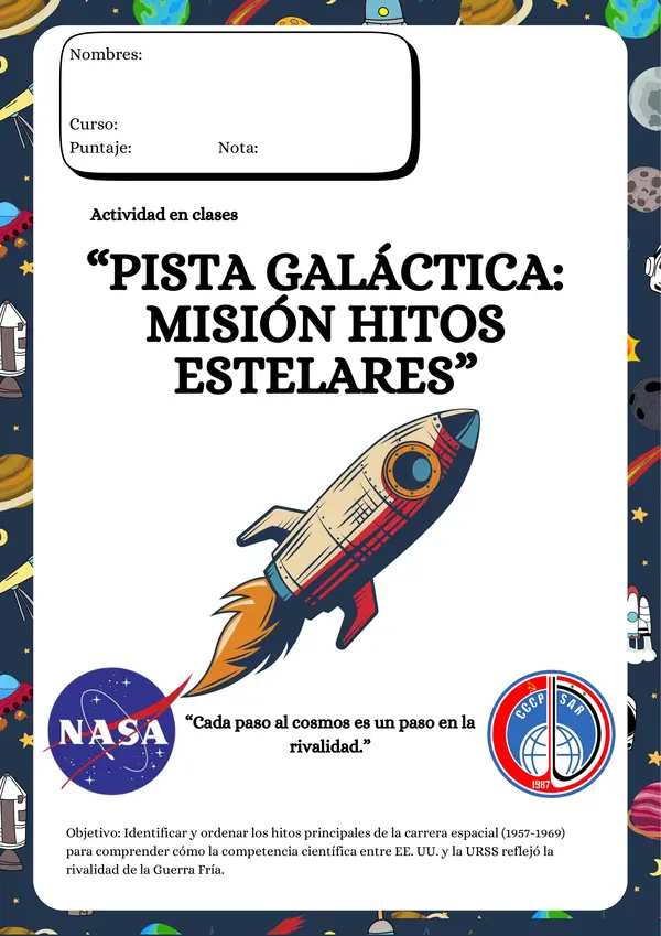 Actividad “Pista Galáctica: Misión Hitos Estelares”