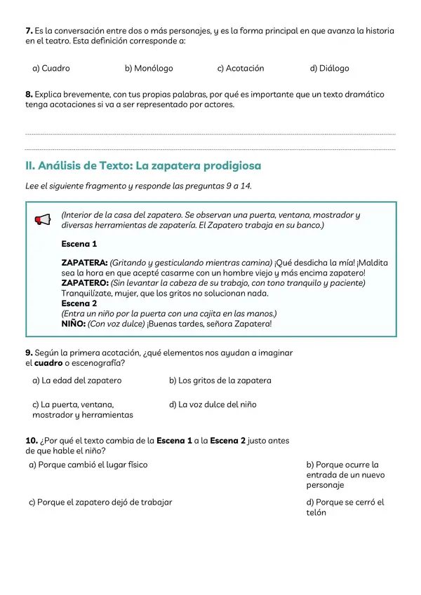 Guía ensayo Evaluación Género dramático