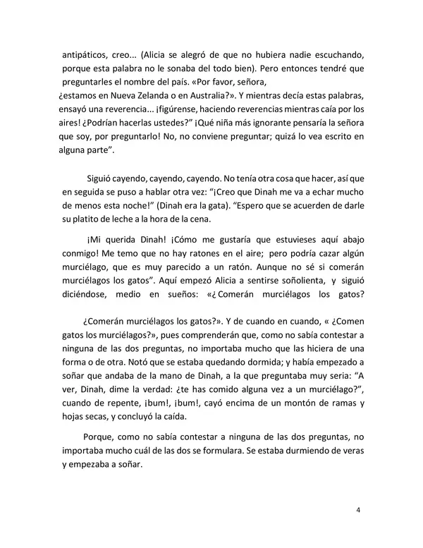 Comprensión lectora: Alicia en el país de las Maravillas