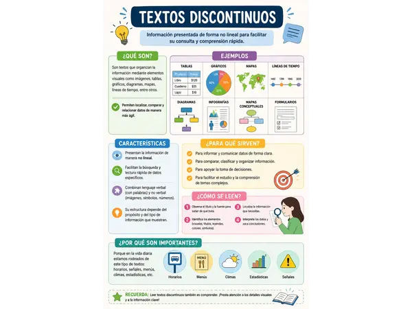 textos discontinuos infografía