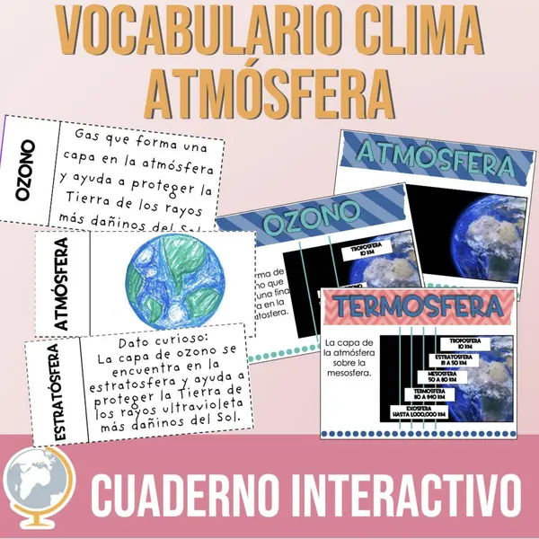 Atmósfera Cuaderno interactivo de vocabulario
