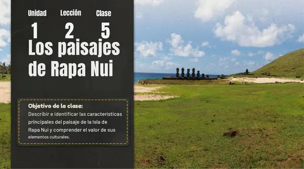Clase 5 Lección 2 Unidad 1 ¿Cómo son los paisajes de Chile? "Rapa Nui" 2° Básico