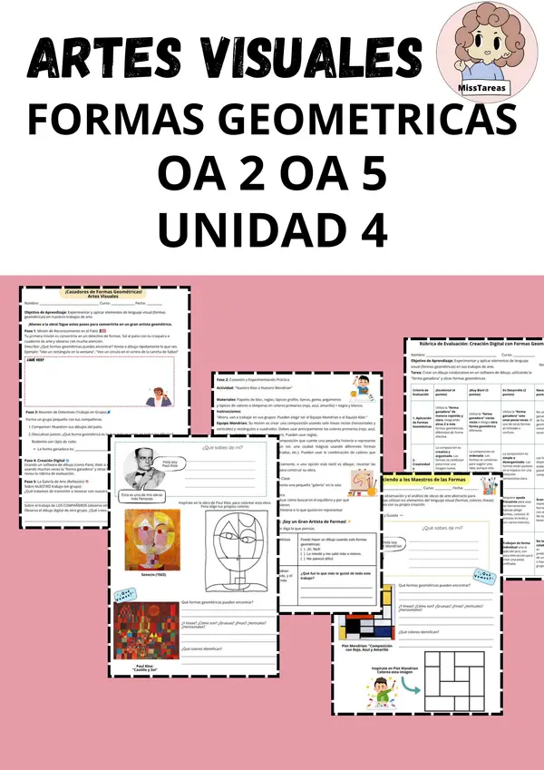Artes Visuales, Unidad 4, Formas geométricas