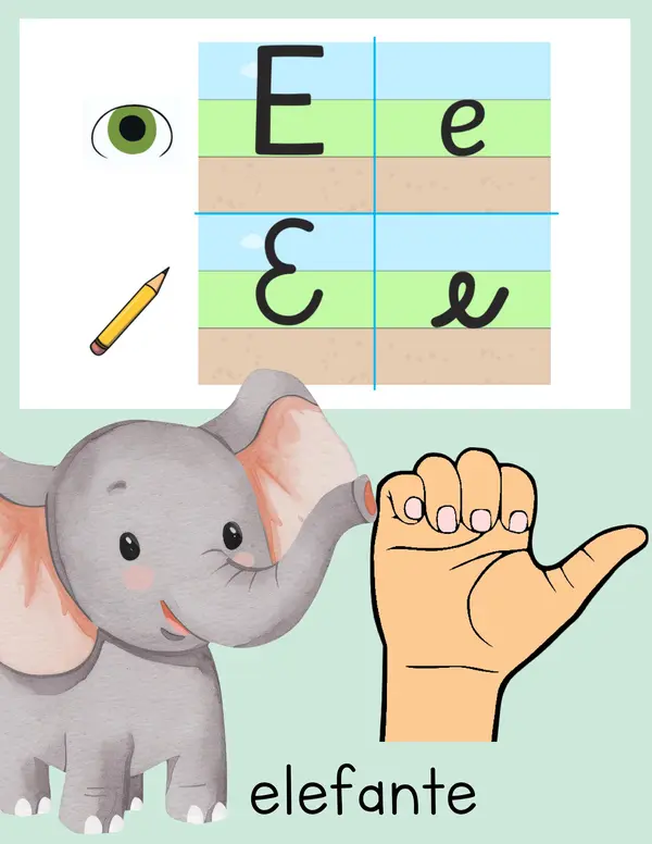 Abecedario de animales imprenta y manuscrita + LSCH