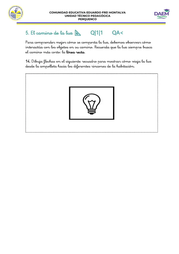Evaluación luz y sus características 