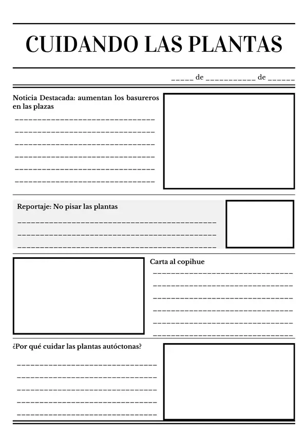 Diario de Ciencias Naturales: las plantas y cuidado del planeta