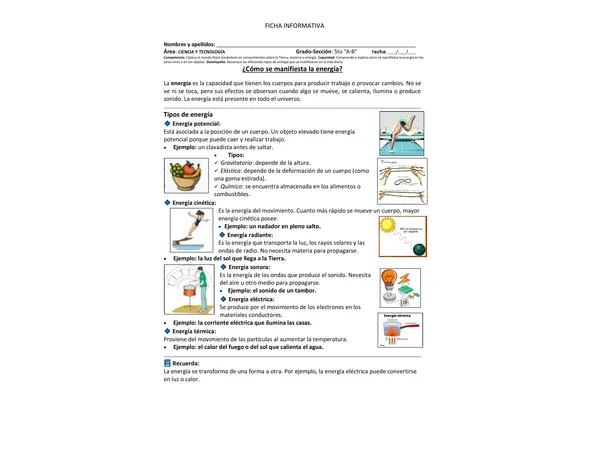 cómo se manifiesta la energía