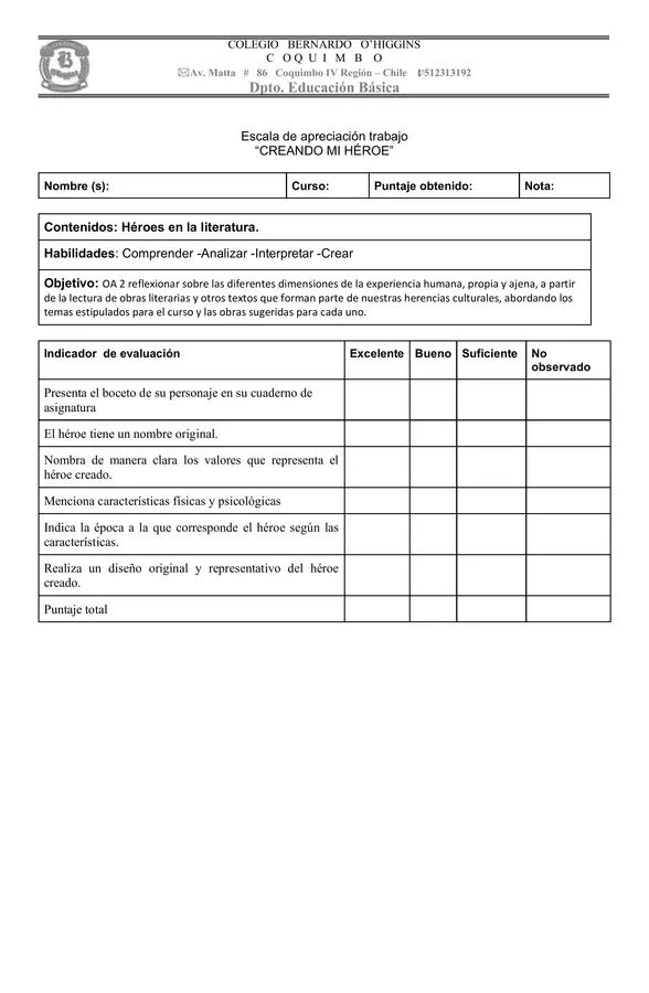 pauta de evaluacion 