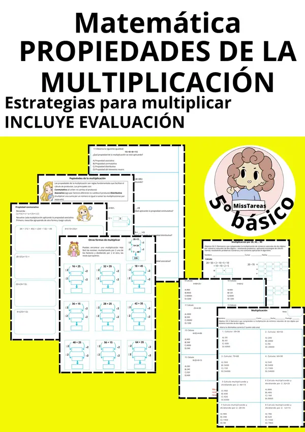 Propiedades de la Multiplicación, Matemática