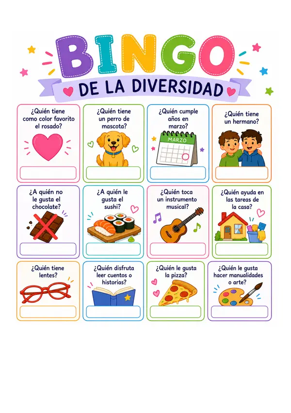 Bingo de la diversidad