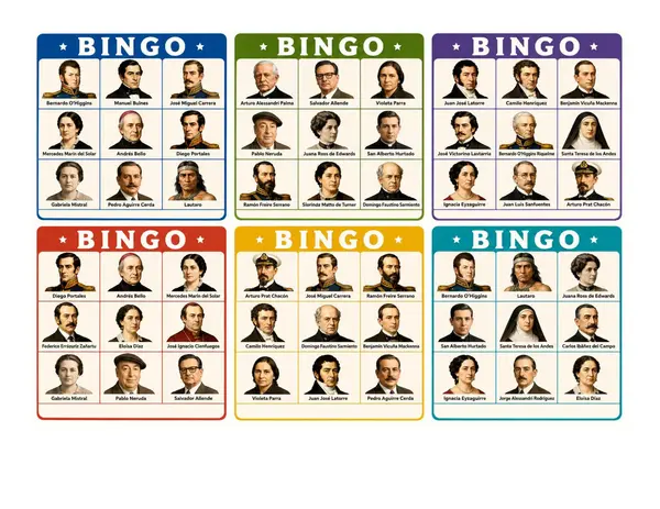 BINGO PERSONAJES HISTORIA DE CHILE