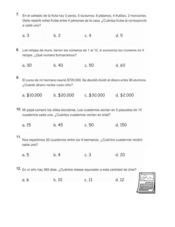 Guía resolución de problemas 4° año básico