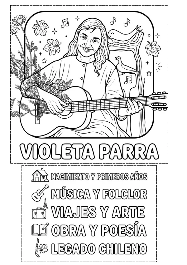  Lapbook Biografía de Violeta Parra