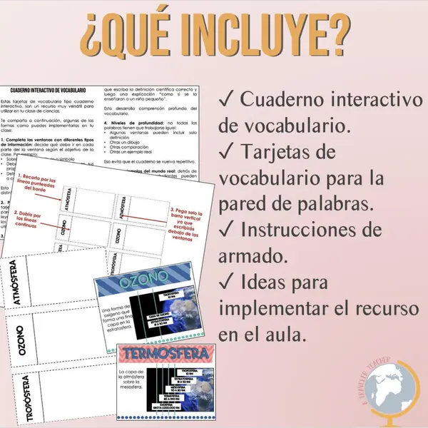 Atmósfera Cuaderno interactivo de vocabulario