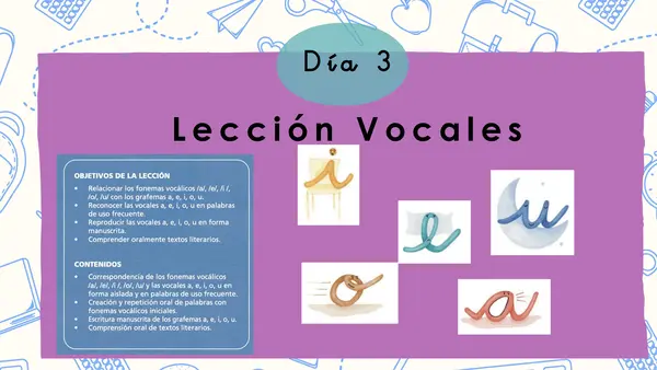 Día 3 Lección Vocales Método Matte