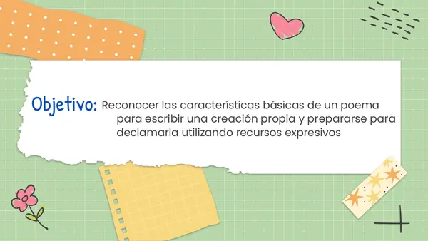 Escritura creativa: Creación y declamación de un poema