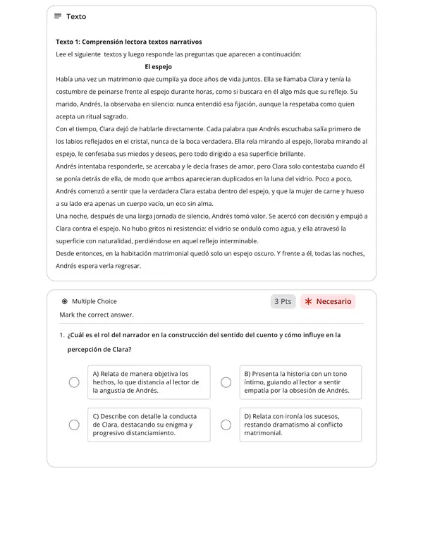 Ensayo exámenes libres 3° Medio Lengua y Literatura