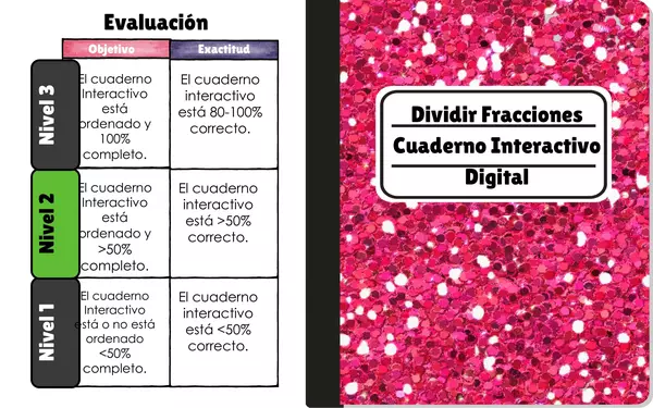 División de fracciones cuaderno interactivo digital