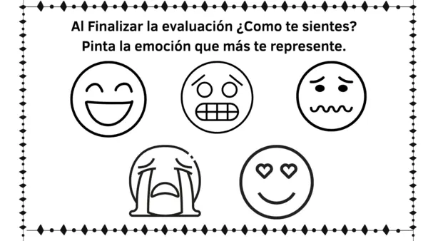 Escala de Emociones para agregar al final de una evaluación