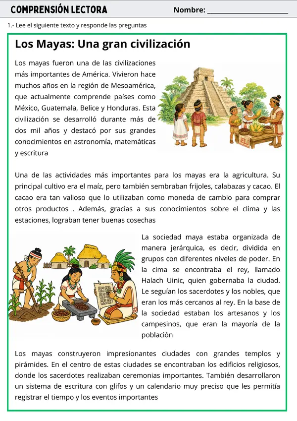 Texto Informativo Los Mayas