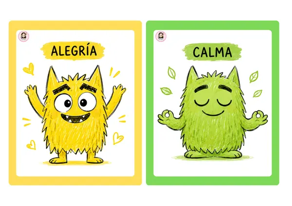 Cartelitos de las emociones – Monstruos de colores
