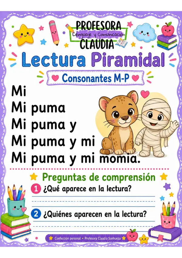Lectura Piramidal - Primeras consonantes: M – P – L – S