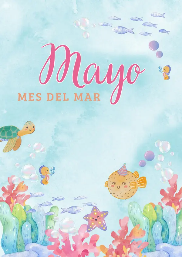 Libro para colorear: ¡Mes del Mar! 🌊