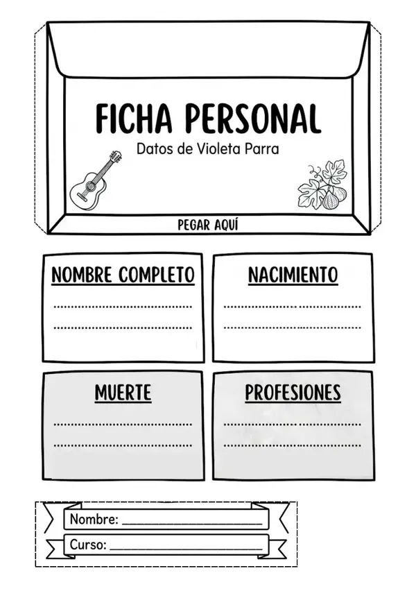  Lapbook Biografía de Violeta Parra