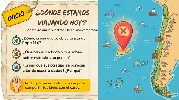 Clase 5 Lección 2 Unidad 1 ¿Cómo son los paisajes de Chile? "Rapa Nui" 2° Básico