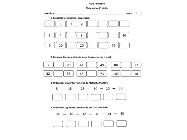 evaluación formativa matemática 2 básico
