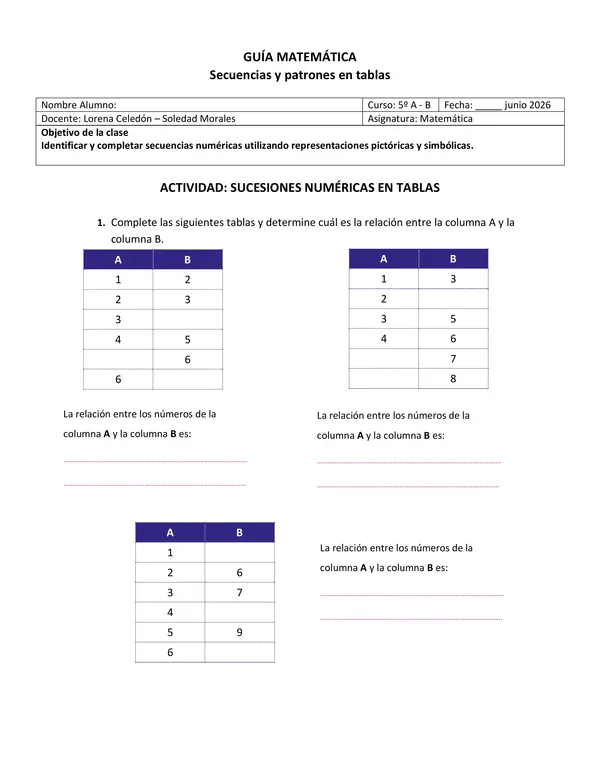 Secuencias y patrones