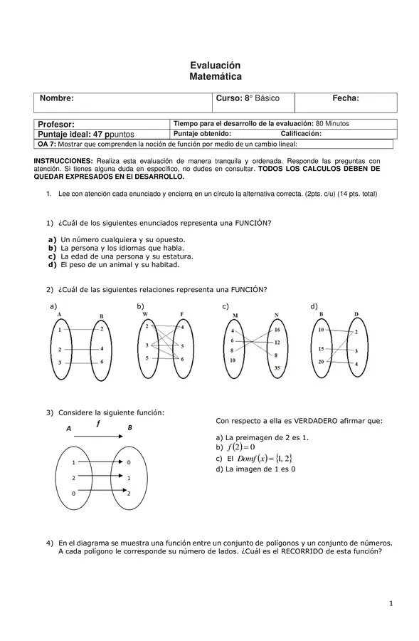 EVALUACIÓN FUNCIONES