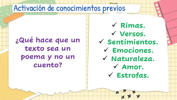 Escritura creativa: Creación y declamación de un poema