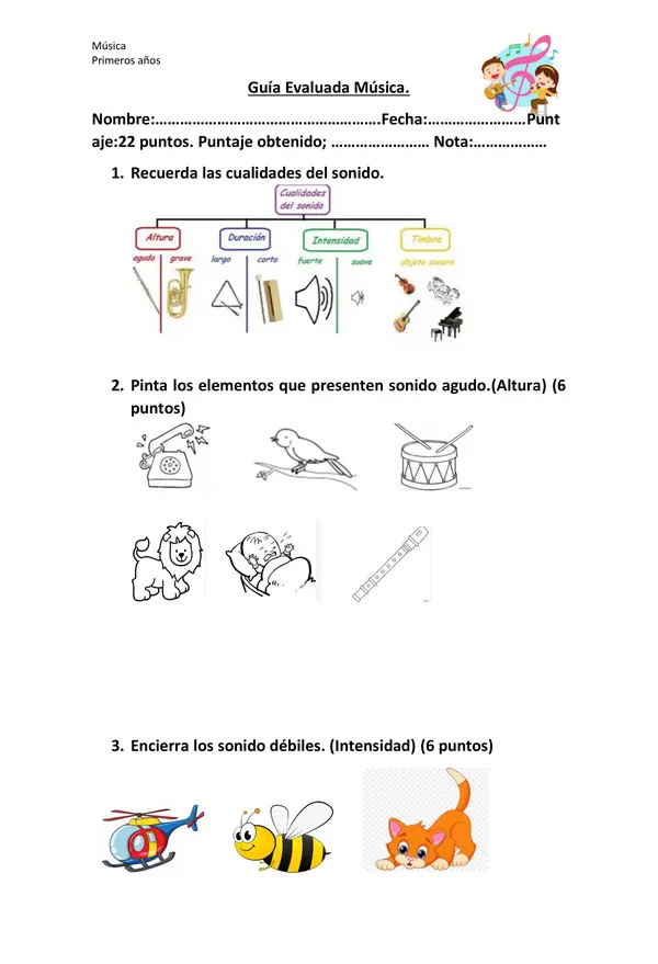 Cualidades del sonido 1° Básico