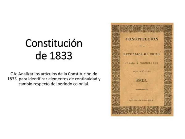 Constitución de 1833 - 6to básico