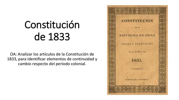 Constitución de 1833 - 6to básico