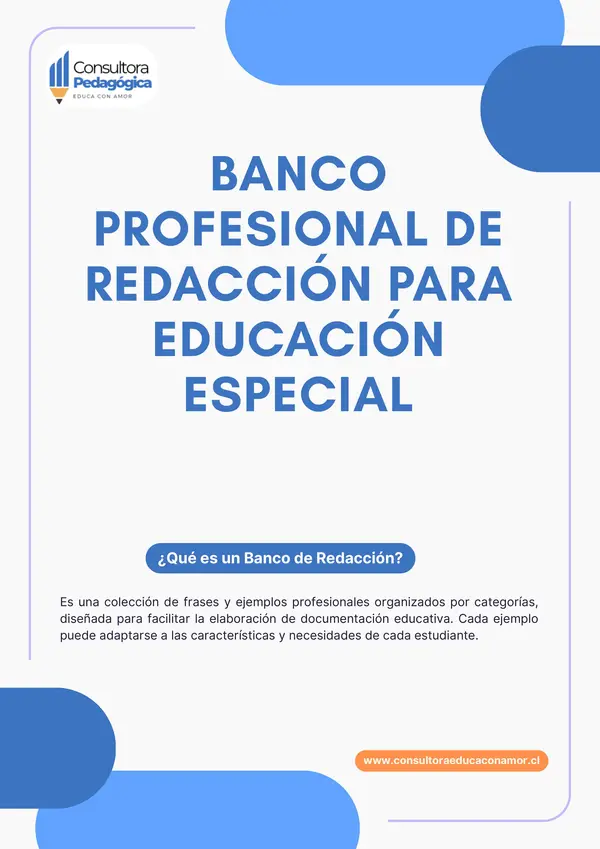Banco de redacción para educación especial
